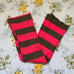GAP Pink & Brown Striped Scarf